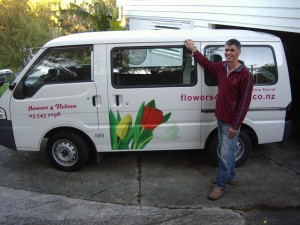 Delivery of flowers to Nelson and Richmond areas