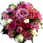 bride boquet of roses