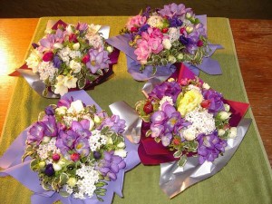 spring flower posies for Nelson Hospice and Rest Homes