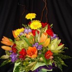 Flowers in a box arrangement