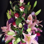 Nelson Florist Box of mixed flowers with Lilies & Roses