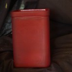 Red Frosted Glass Vase