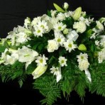 Funeral spray of flowers