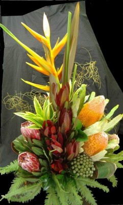 Arrangement of flowers in a Box